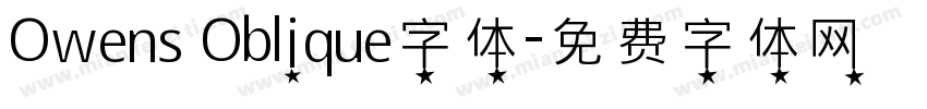 Owens Oblique字体字体转换